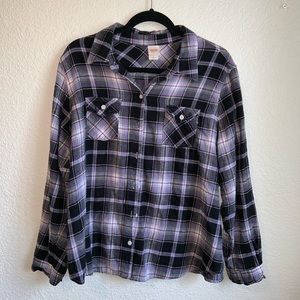 Purple and Black Mossimo Flannel.